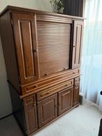 Massieve eiken computerkast met rolluik, Huis en Inrichting, Ophalen, Gebruikt, 70 tot 120 cm, Eikenhout