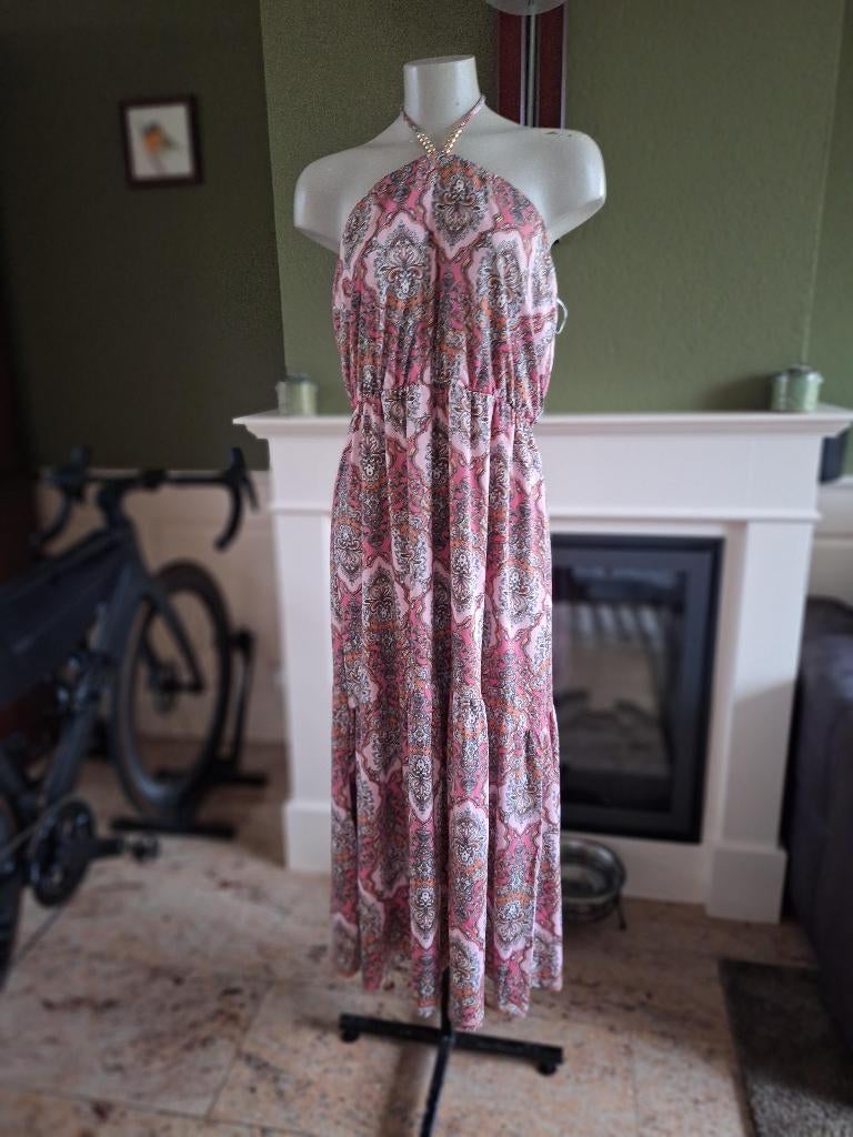 K-Design K Design lange halter roze jurk XXL, K-design, Verzenden, Maat 46/48 (XL) of groter, Nieuw