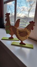 Paasdecoratie Kip en Haan hout, Ophalen of Verzenden, Nieuw