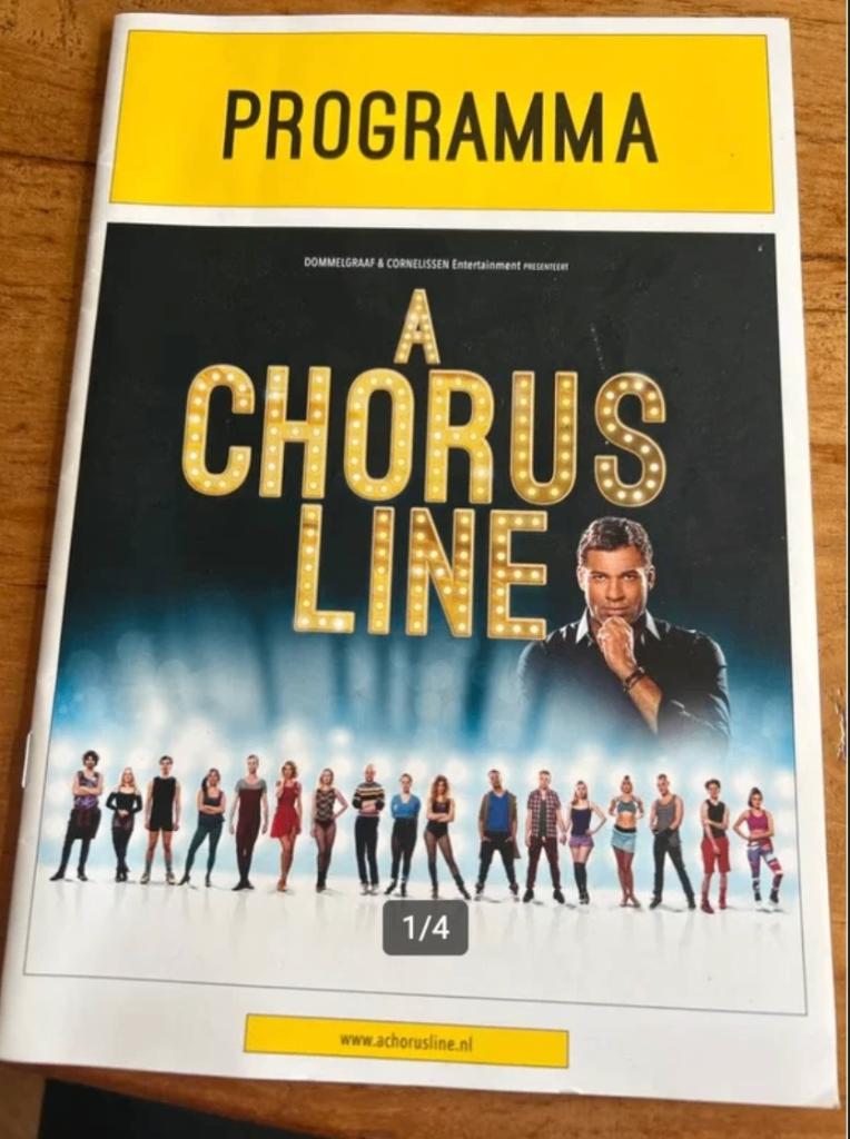 Programma boekje A Chorus Line 2016, Boeken, Ophalen of Verzenden, Zo goed als nieuw, Ballet of Musical