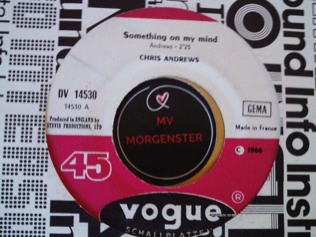 chris andrews - something on my mind 16a, 7 inch, Single, Ophalen of Verzenden, Zo goed als nieuw