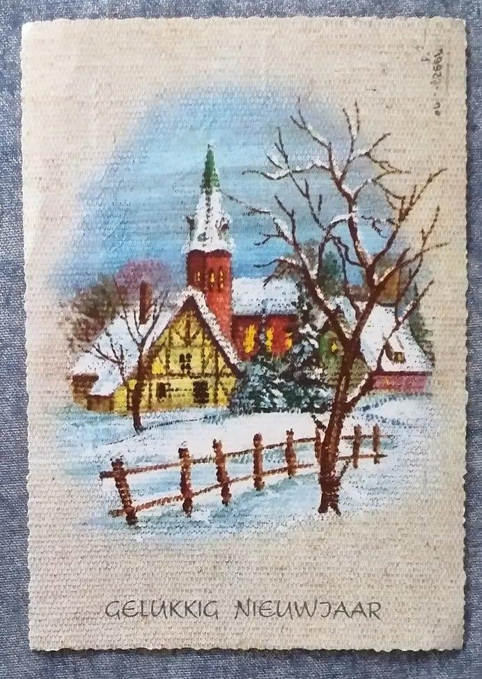 Ansichtkaart: winterlandschap 1970 [4969]  [VeAnTh], Verzamelen, Ophalen of Verzenden, 1960 tot 1980, Gelopen, Feest(dag)