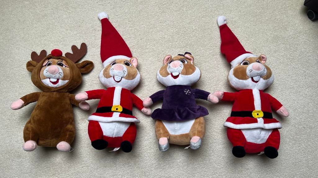 Albert Heijn knuffel hamsters kerst, Albert Heijn, Hamster, Ophalen of Verzenden, Zo goed als nieuw