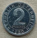 Oostenrijk, 2 groschen 1980, Ophalen of Verzenden, Oostenrijk, Losse munt