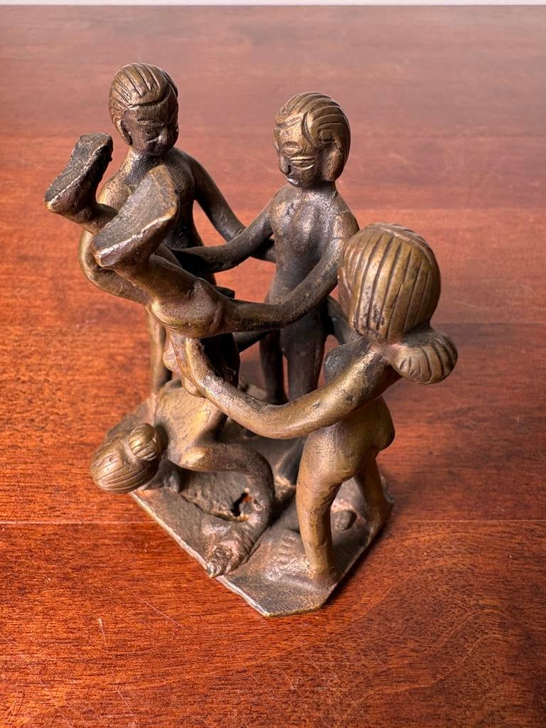 Beeld Erotische scène 2x man 2x vrouw naakt, Ophalen of Verzenden, Gebruikt, Mens