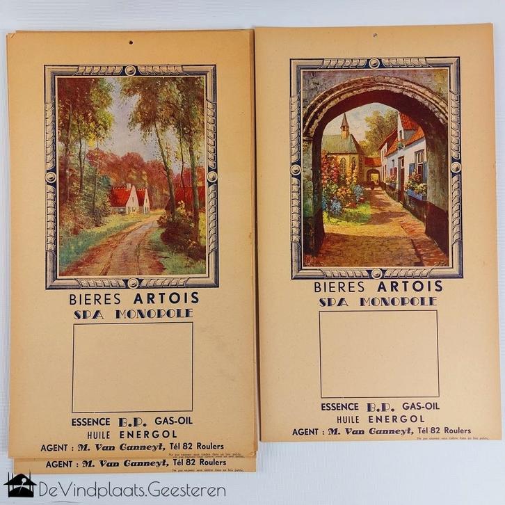 Art Deco reclameplaten - Fraai tijdsbeeld uit de jaren 20/30, Antiek en Kunst, Curiosa en Brocante, Ophalen of Verzenden