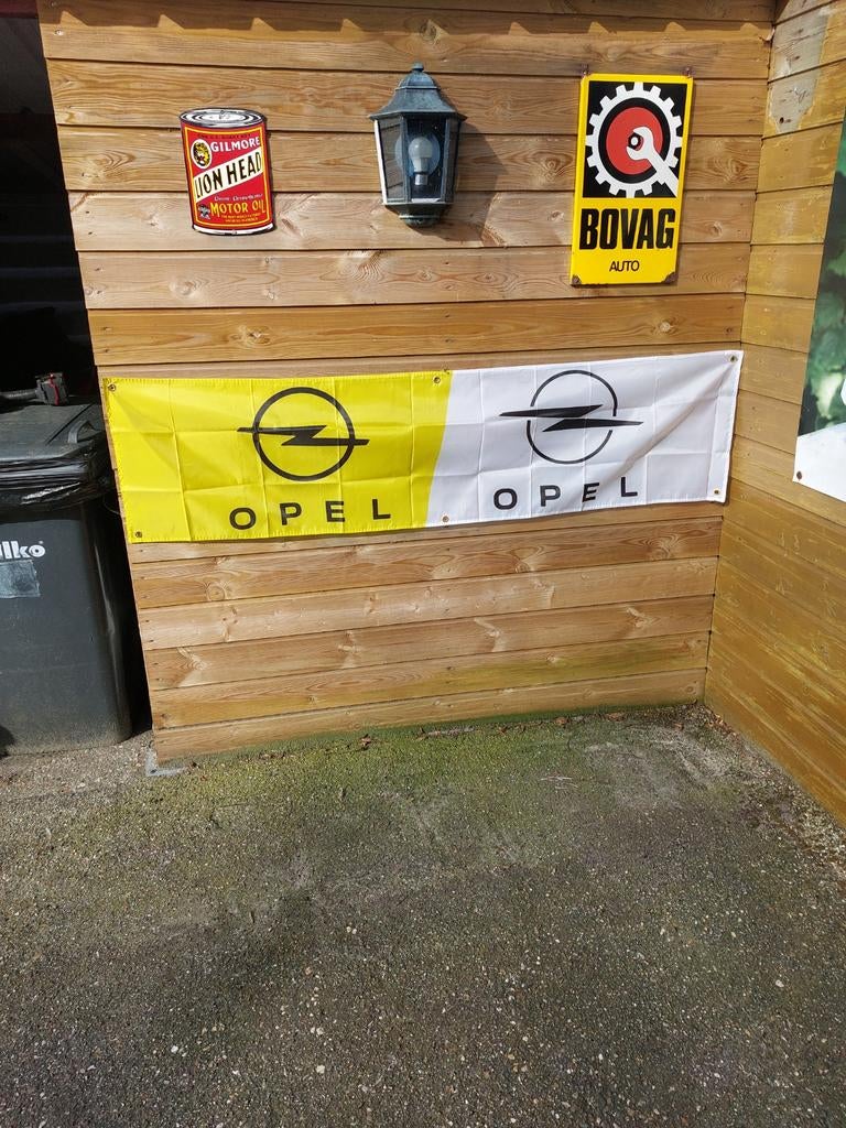 OPEL BANNER 180X45CM, Ophalen of Verzenden