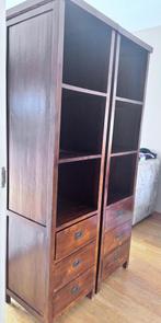 Prachtige zware eikenhouten boekenkast - set van twee, Ophalen, Zo goed als nieuw, 25 tot 50 cm, 150 tot 200 cm