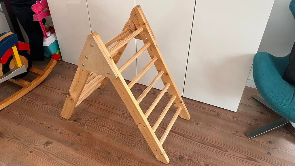 Houten klimrek Klimdriehoek voor jonge Kinderen klimrek, Kinderen en Baby's, Ophalen, Gebruikt, Overige typen