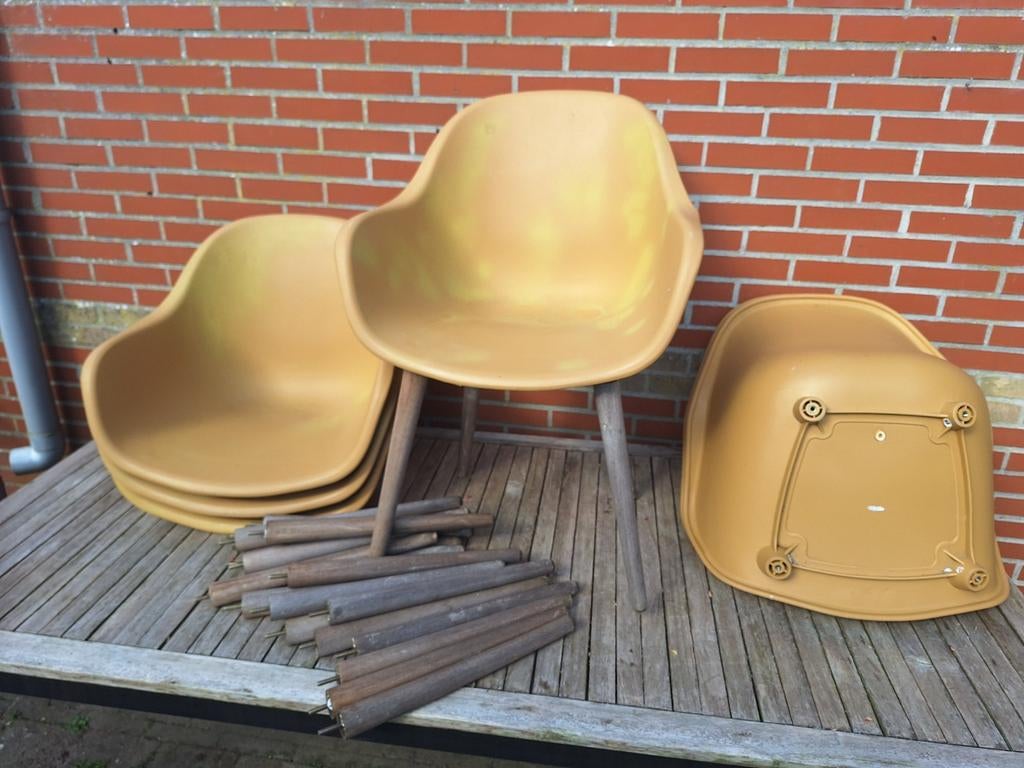 Kuipstoelen 6x, Ophalen, Gebruikt, Kunststof