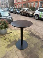 Statafel met houten blad en stalen poot., Ophalen, Gebruikt