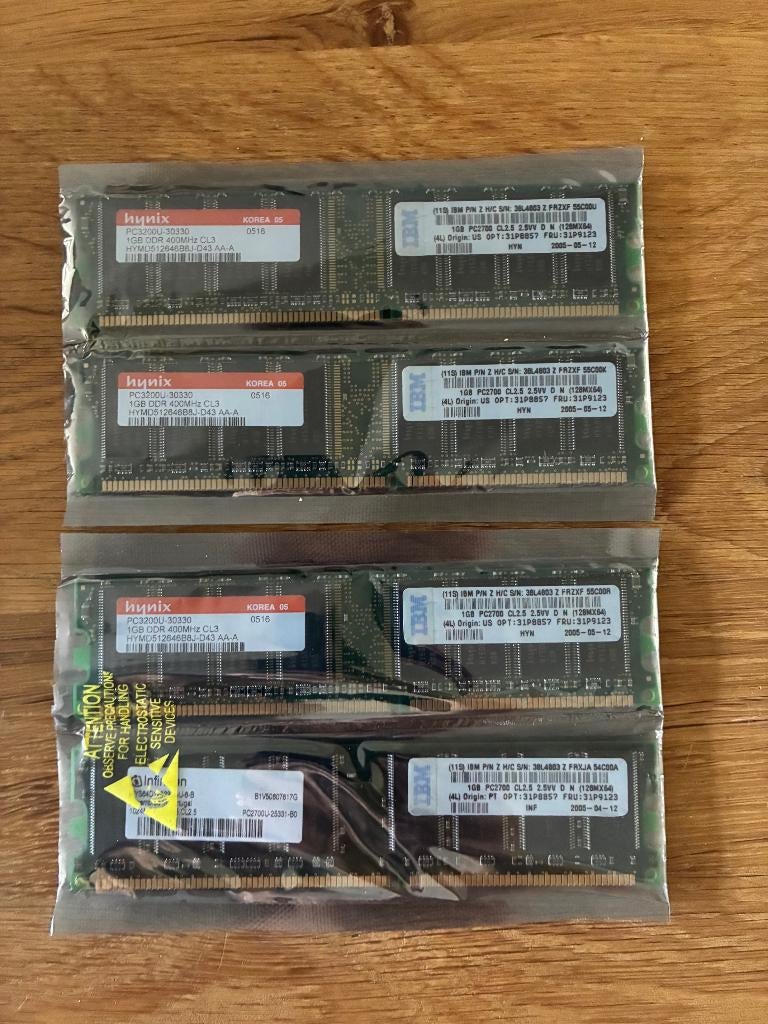 IBM FRU: 31P9123, 400 MHz (PC3200U), Ophalen of Verzenden, DDR, Desktop