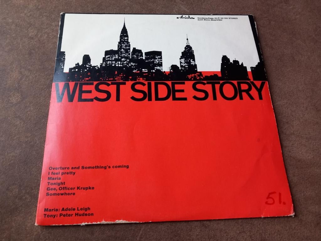 West Side Story LP - Ariola Hi-Fi 34100 Stereo 10 inch, Ophalen of Verzenden, 1960 - 1969, Gebruikt, 12 inch