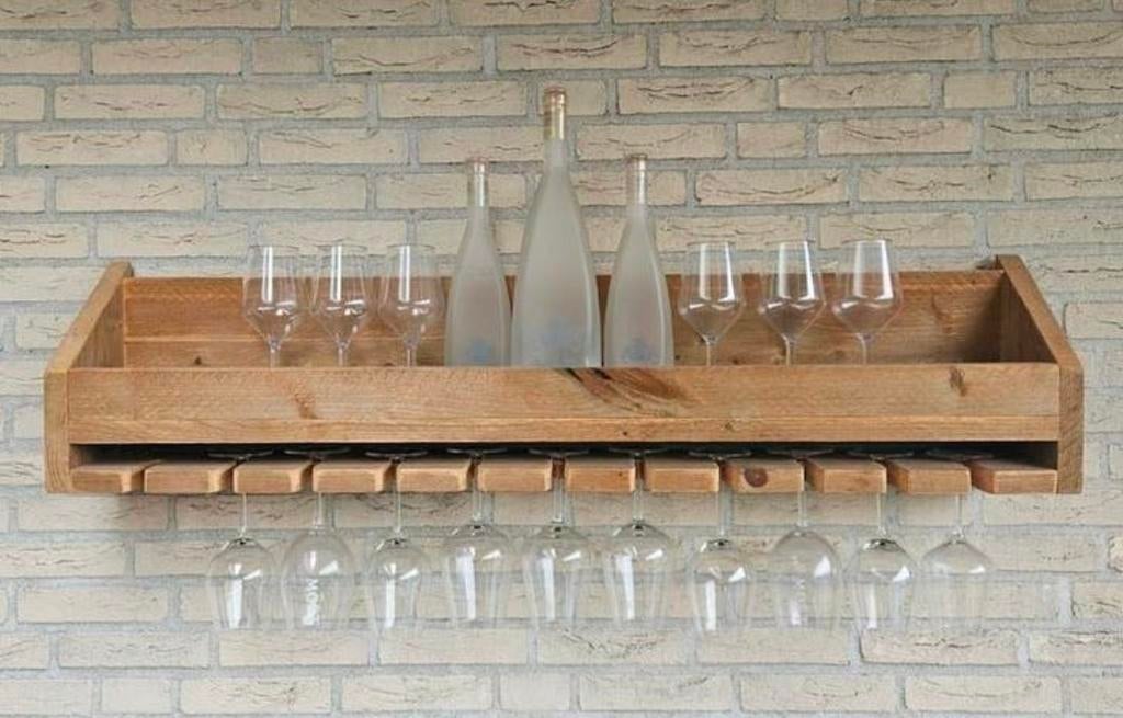 Steigerhout wijnglazenrek, Huis en Inrichting, Ophalen