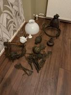 Twee antieke olielampen, Antiek en Kunst, Ophalen