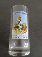 Glas : Olympische spelen London 29 july 1948  14 augustus, Ophalen of Verzenden, Zo goed als nieuw, Frisdrankglas
