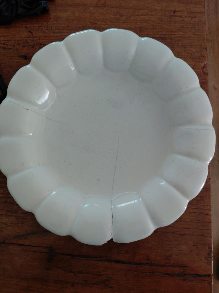 Antiek Delfts Blauw Schaal met Bloemmotief, Ophalen of Verzenden