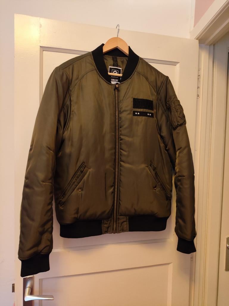 Stoer groen bomberjack van Coolcat in maat L., Kleding | Heren, Maat 52/54 (L), Ophalen of Verzenden, Groen, Coolcat