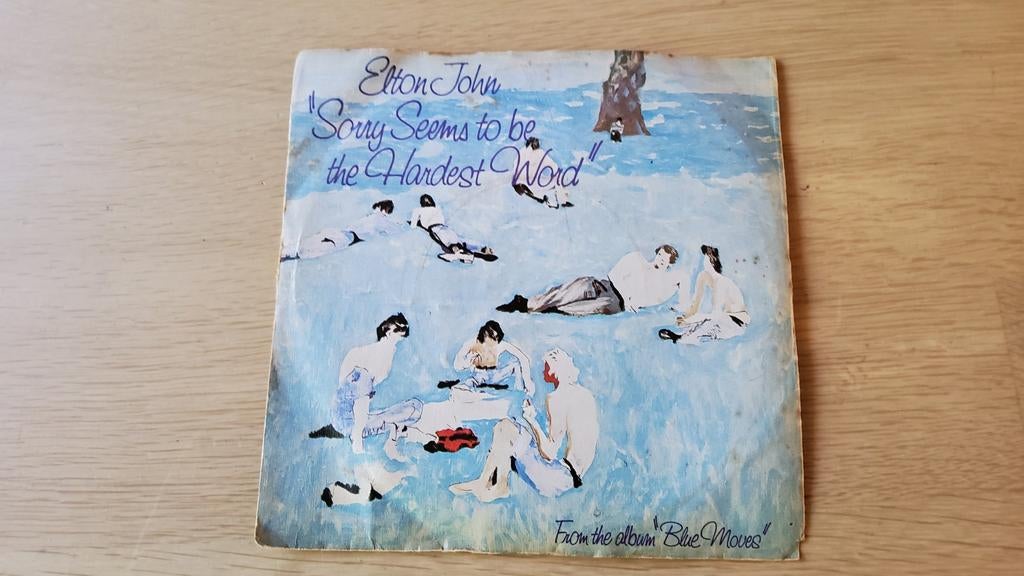 Vintage Singel vinyl Elton John Blue Moves 1976., Ophalen of Verzenden, Gebruikt, Single