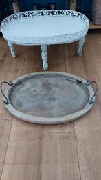 2 brocante dienbladen voor 12,50 €, Antiek en Kunst, Ophalen