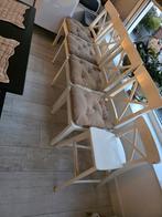 4x Ikea ingolf stoelen + 1 kinderzitje + gratis kussens, Huis en Inrichting, Ophalen, Gebruikt, Wit, Vier