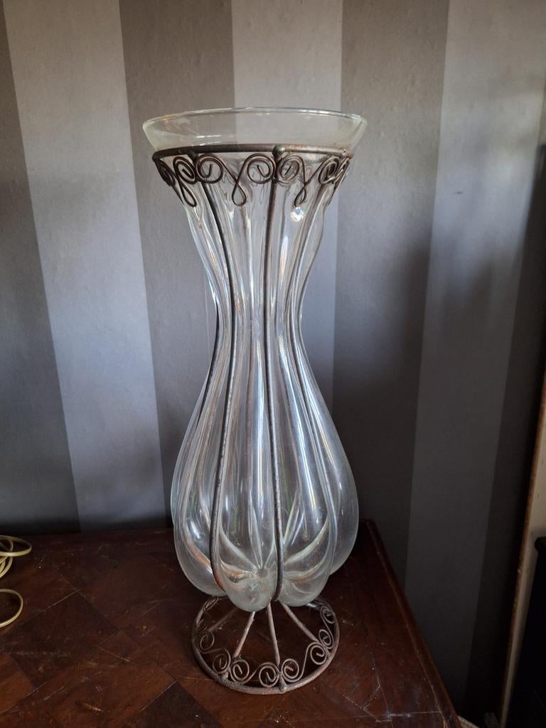 Oude mondgeblazen vaas- 51cm hoog, Ophalen