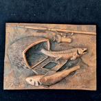 Wandreliëf Arpeco deco bord vissen visser hengelsport, Ophalen of Verzenden