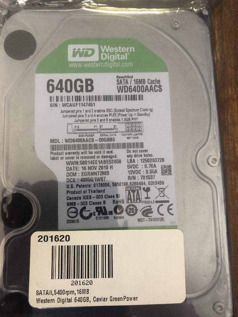 Te koop WD  hard drive 640 GB ieuw in verpakking, Ophalen, Intern, Western Digital, Nieuw