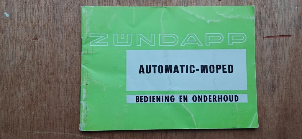 Zundapp  automatisch  bediening en onderhoud, Ophalen of Verzenden, Nieuw