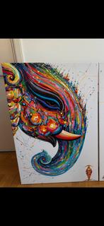 Olifant schilderij, Ophalen, 125 cm of meer, Zo goed als nieuw, Schilderij