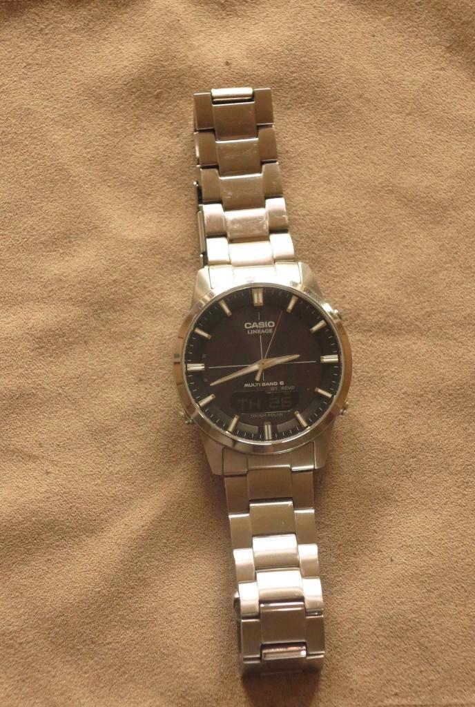 Casio Lineage horloge, Sieraden, Tassen en Uiterlijk, Horloges | Heren, Zo goed als nieuw, Polshorloge, Casio, Staal, Staal, Ophalen of Verzenden