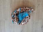 colsjaal blauw - beige - bruin viscose, Kleding | Dames, Mutsen, Sjaals en Handschoenen, Ophalen of Verzenden, Zo goed als nieuw