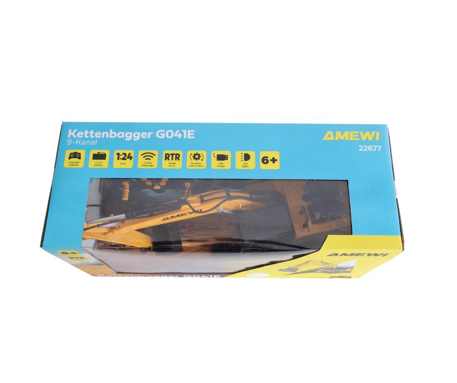 Amewi G041E Excavator 1/24 RTR 22677, Hobby en Vrije tijd, Ophalen of Verzenden, Nieuw, Overige schalen, Auto onroad