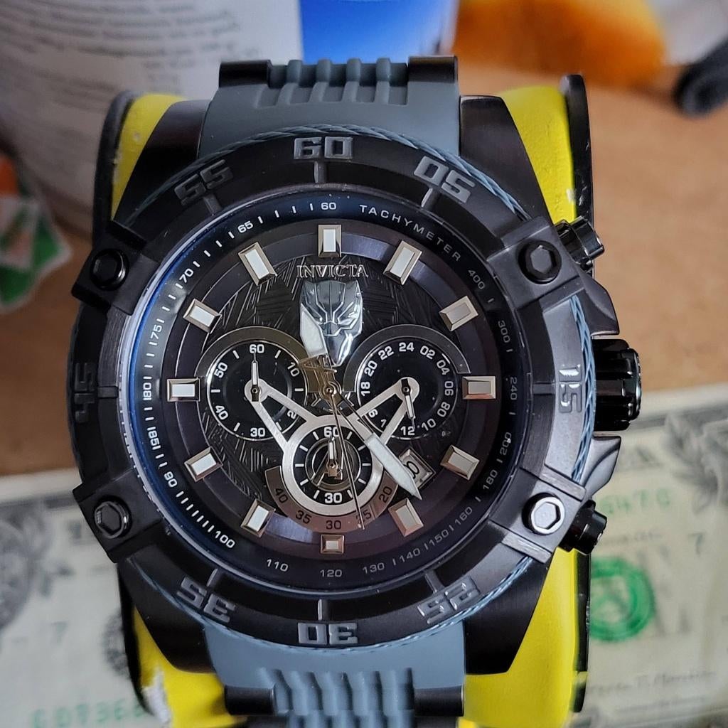 invicta bolt black panther 52 mm voor hem of haar unisex, Sieraden, Tassen en Uiterlijk, Horloges | Dames, Overige merken, Staal