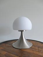 Mushroom lamp opaline glas en RVS, Space Age, Ophalen of Verzenden, Zo goed als nieuw, Glas