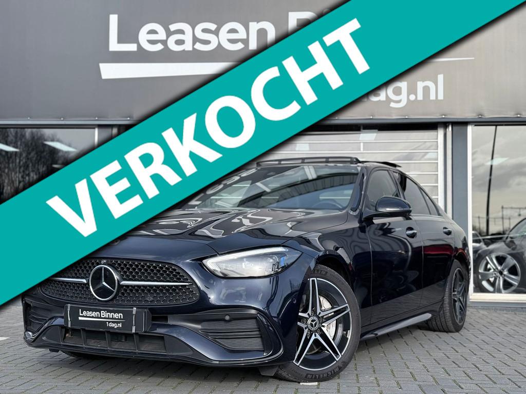 Mercedes-Benz C-klasse 300 e AMG Burmester|Memory|360|HeadUp, Auto's, Mercedes-Benz, Bedrijf, Te koop, C-Klasse, 360° camera, ABS