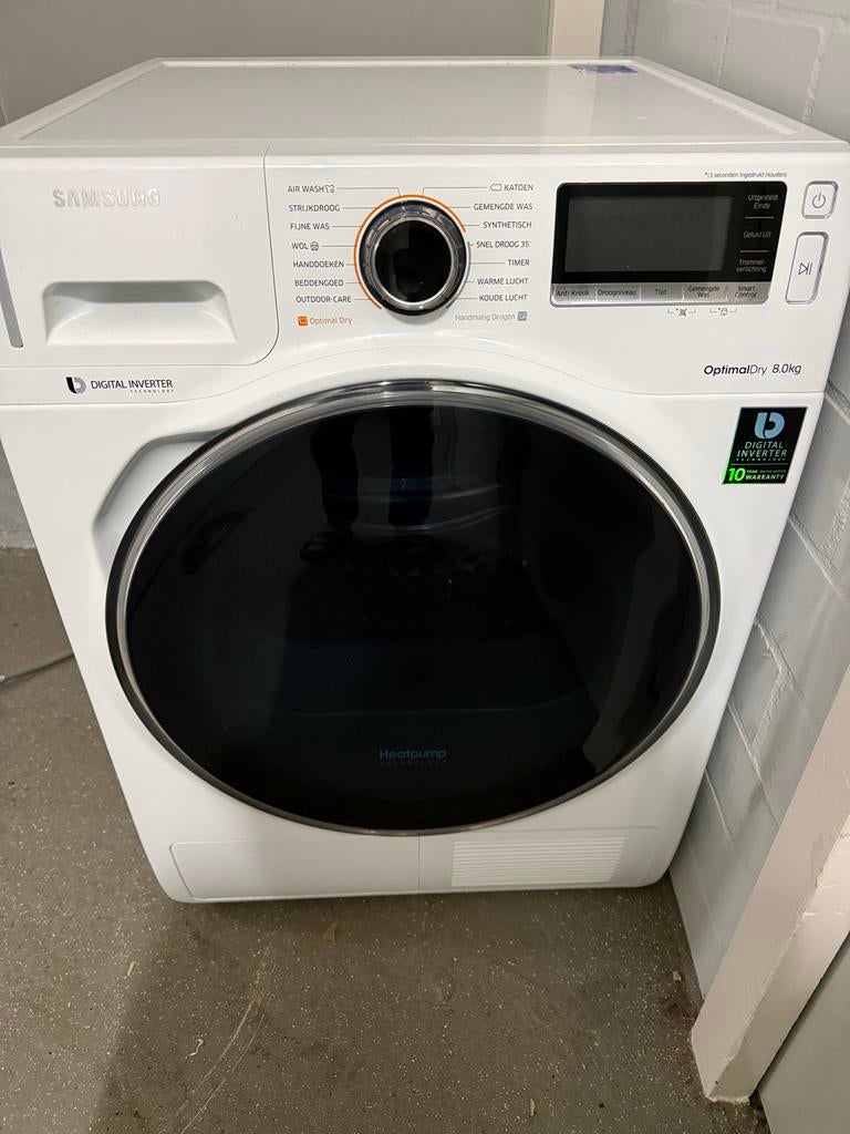 Samsung OptimalDry 8.0kg Warmtepompdroger, Gebruikt, 8 tot 10 kg, Ophalen of Verzenden, Voorlader