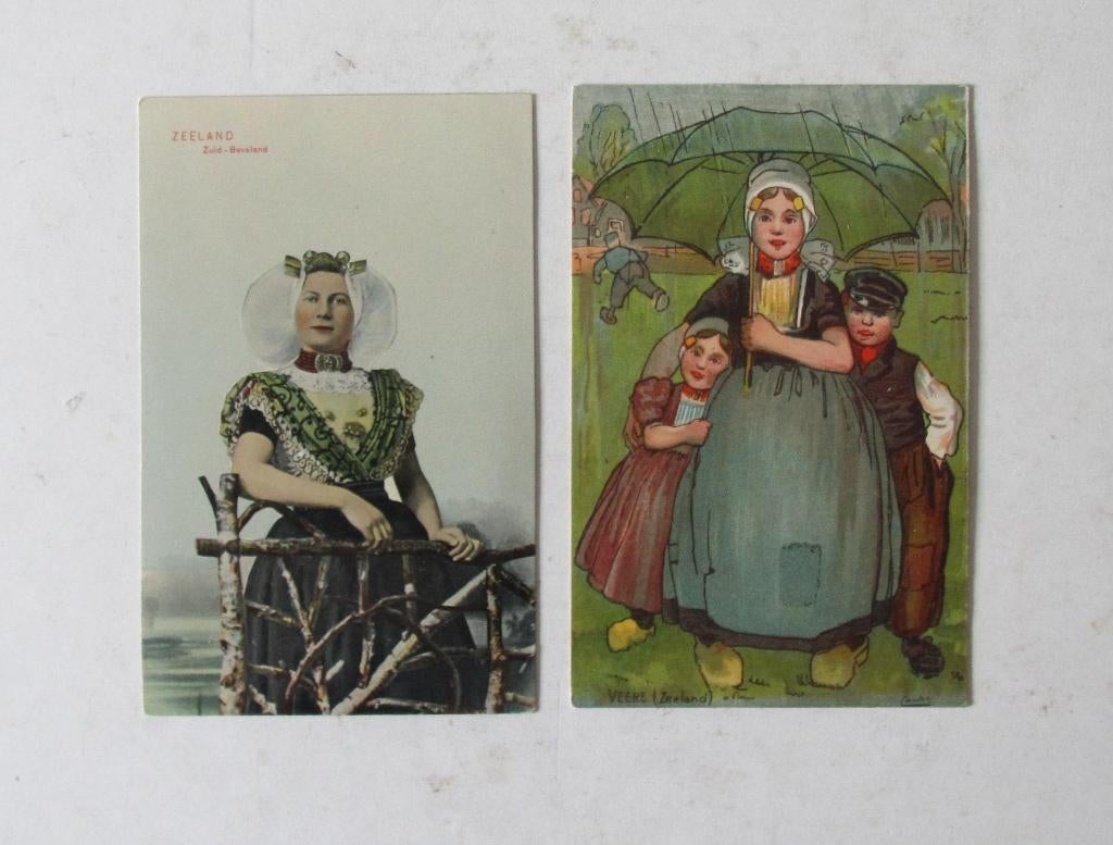 Ansichtkaarten Klederdrachten, Verzenden, Zeeland