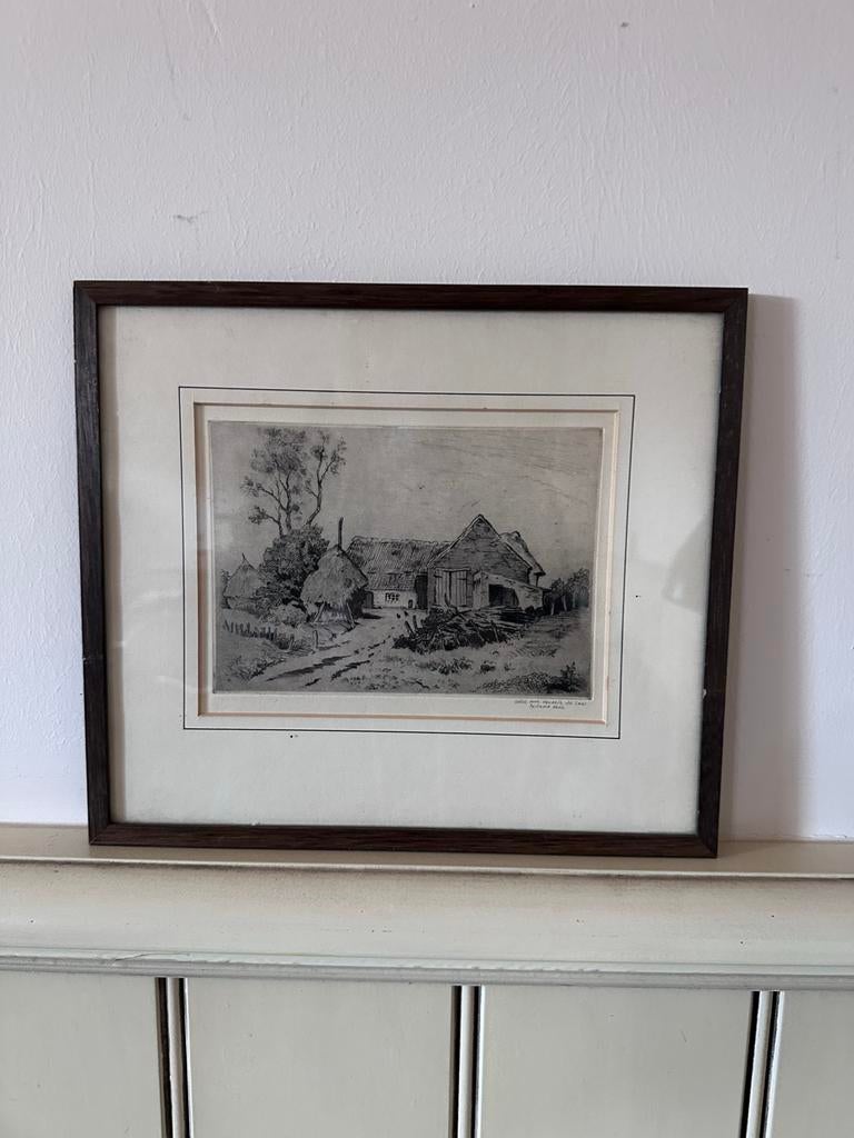 Originele ets van Hendrik de Laat, Ophalen of Verzenden