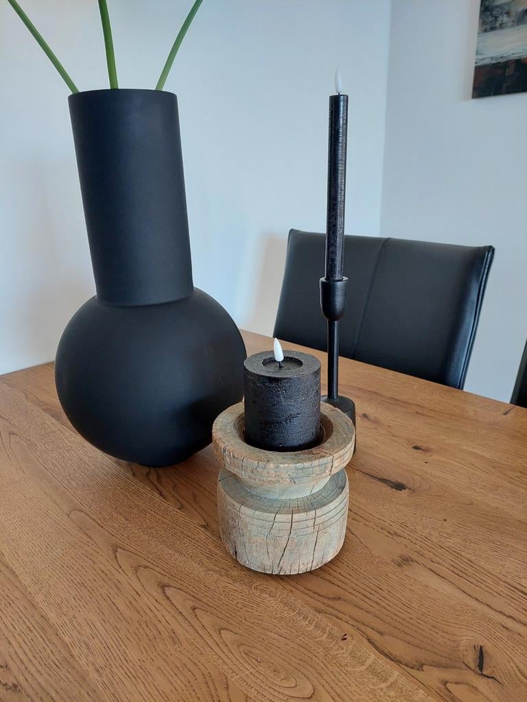 Stoere Houten Poer - Landelijke Stijl ., Gebruikt, Bruin, Ophalen of Verzenden, Hout