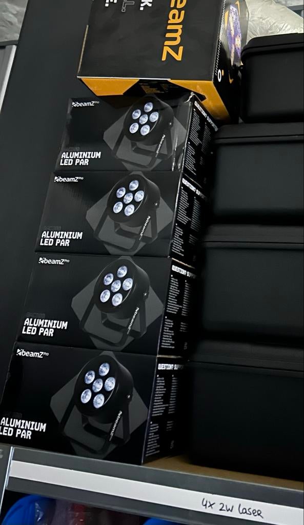 8x Beamz BAC300 Aluminium LED PAR, Ophalen, Nieuw, Licht