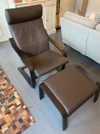 Ikea Poäng stoel met voetenbankje, Huis en Inrichting, Fauteuils, Ophalen, Gebruikt