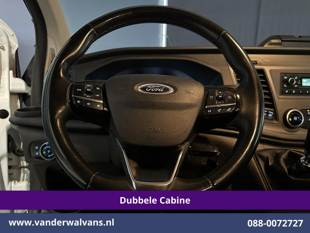 Ford Transit Custom 2.0 TDCI 131pk L2H1 Dubbele Cabine Euro6, Auto's, Voorwielaandrijving, 4 cilinders, Bedrijf, 6 stoelen