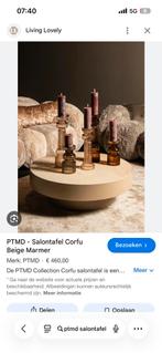 PTMD Salontafel Corfu - Beige Marmer Look, Overige materialen, Rond, Zo goed als nieuw, Minder dan 50 cm