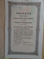 Obligatie 500 gulden Gemeente Tietjerksteradeel 1937, Ophalen of Verzenden, 1920 tot 1950, Aandeel