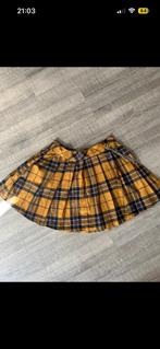 ZGAN Rok miniskirt Bershka ruit ketting XS/34, Kleding | Dames, Rokken, Geel, Ophalen of Verzenden, Zo goed als nieuw, Maat 34 (XS) of kleiner