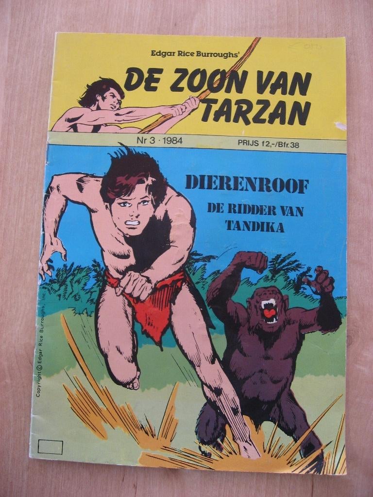 De zoon van Tarzan. Nr 3 Dierenroof. 1984., Eén stripboek, Ophalen of Verzenden, Gelezen