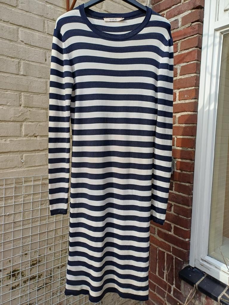 Leuke jurk nikki blauw wit, Kleding | Dames, Positiekleding, Ophalen, Zo goed als nieuw, Blauw, Jurk
