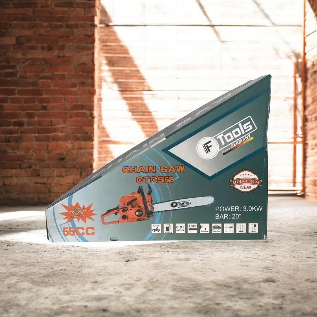 NIEUW! Kettingzaag 55CC motor, 50cm blad., Doe-het-zelf en Verbouw, Gereedschap | Zaagmachines, Kettingzaag, Nieuw, Ophalen of Verzenden