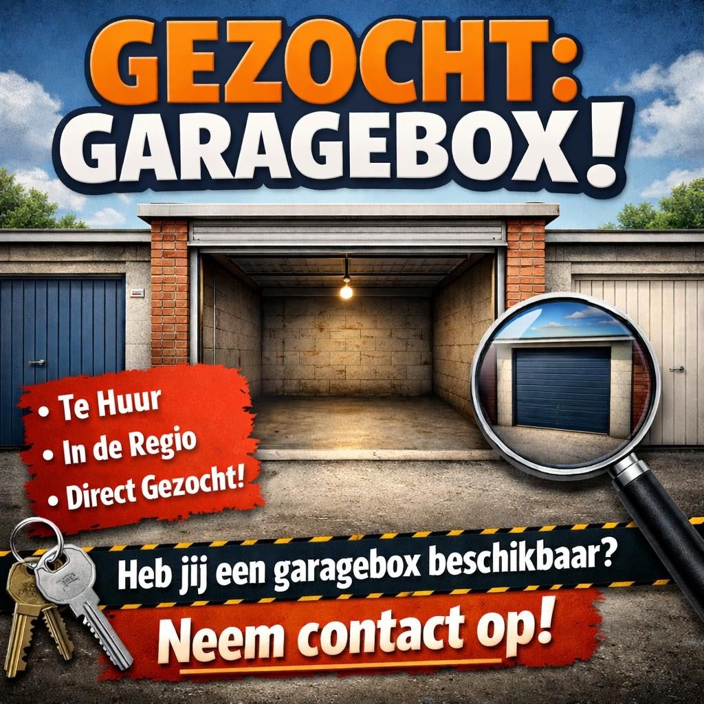 Direct gezocht: Garagebox  (18m²) – budget  €300